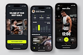 build gym app, fitness workout app, weight loss app, nutrition app with ai