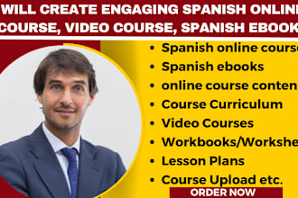 create engaging spanish online course, spanish course, spanish ebook,translation