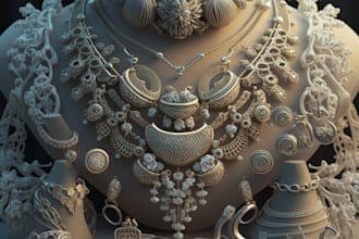design fine and fashion jewelry rendering cad and 3d