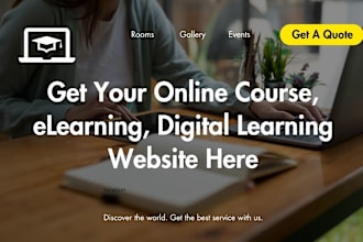 build online course education website lms elearning kajabi website for you