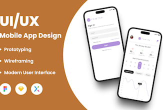 design stunning mobile app UI UX for IOS and android