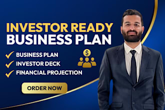 prepare an investor ready business plan and pitch deck for startups