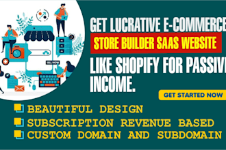 build multi tenancy ecommerce website saas like shopify for passive income