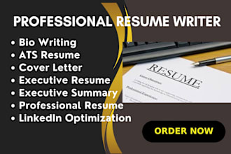 be your resume writer linkedin optimization executive summary bio cover letter