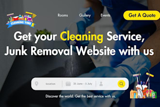 build highly responsive home office cleaning service website junk removal site