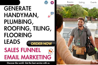 generate handyman plumbing flooring roofing tiling painting leads website