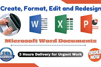 edit, design, format microsoft word document and redesign ms word template