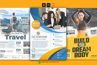 flyer design, eye catching professional poster design or brochure for your