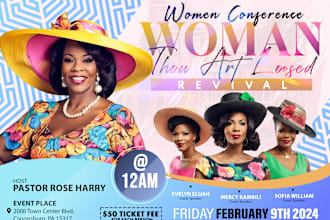 design a professional event flyer for church, business, or party in 3 hours