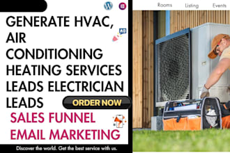 hvac air conditioning ventilation heating service electrician leads hvac website