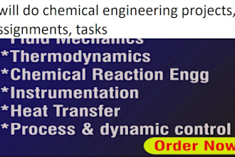do chemical engineering projects, assignments, tasks