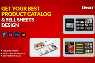 design product sale sheets, catalogs, lookbook, flyer and brochure
