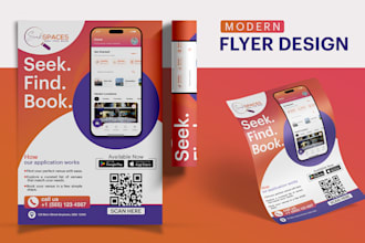 design a clean and modern flyer and poster