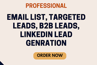 linkedin b2b lead generation with targeted usa, uk, canada email prospect list