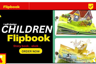 write funny children storybook, literature ebook flipbook