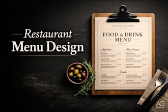 design professional restaurant menu