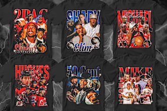 design custom bootleg rap vintage crazy nba graphic tee