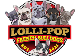 design unique bull dog logo free editable file