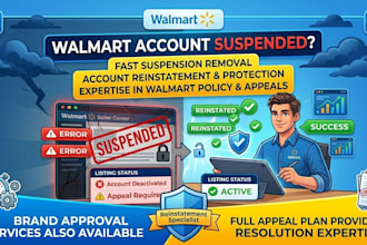 get walmart suspended account approved reinstate walmart seller account