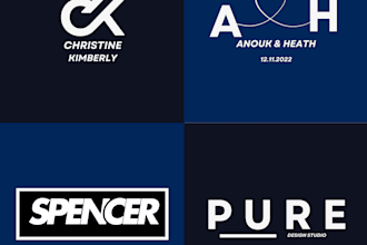 create modern minimalist monogram logo