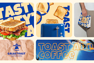 create modern cafe brand identity