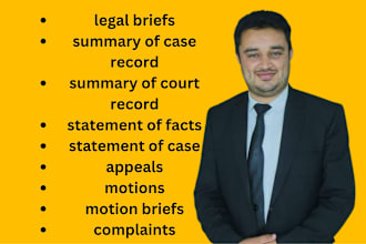 summarise case record, reporter transcripts, court transcripts, depositions