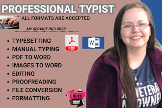 do fast typing job pdf to word retype scanned documents fast typist