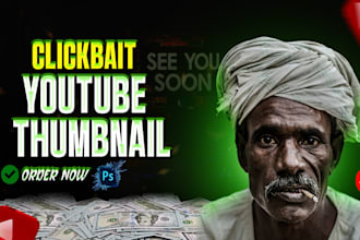 design amazing clickbait high CTR youtube thumbnail