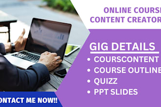 course content, training course, online course content, mini course, workbook