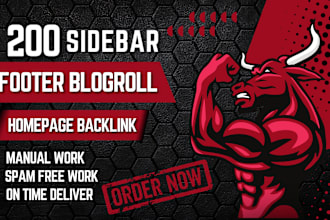 make 200 da 50 sidebar footer blogroll dofollow SEO homepage backlinks