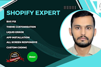 your shopify expert developer bug fix and shopify custom coding expert