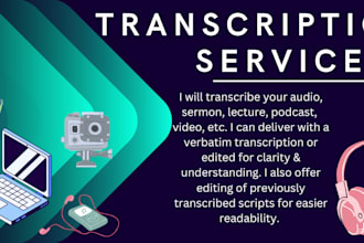 transcribe your audio, video, podcast, episode, lecture, sermon, etc