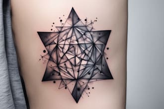 make quick geometric unique tattoo design for your choice