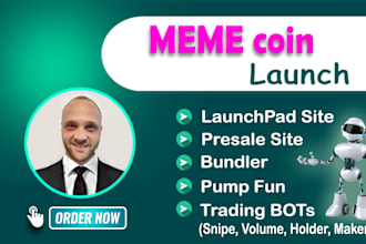 build meme coin launchpad pumpfun with volume bot forex bot on ethereum solana