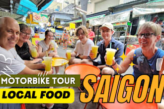 guide you on day tour in saigon on the local motorbike