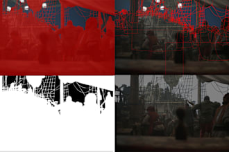 quality vfx rotoscoping,roto, green screen remove, keying and roto paint