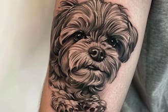 draw a realistic pet portrait, dog portrait oil painting