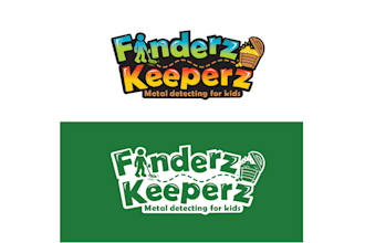 metal detecting kids logo design