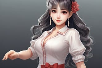 draw professional model live2d vtuber high resolution
