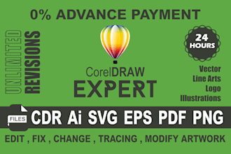 do or edit any corel draw work with fast delivery