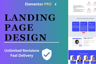 create landing page and complete wordpress website