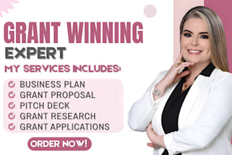 write grant proposal grant application research pitch deck business plan
