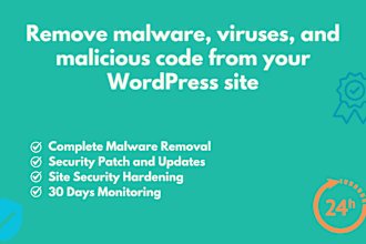 remove malware, viruses, and malicious code from your wordpress site