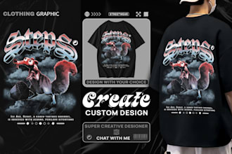design custom urban edgy graphic streetwear t shirt