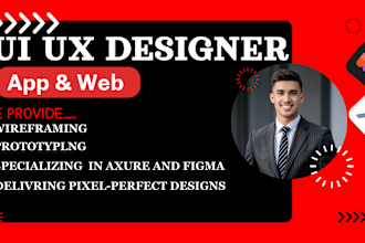 do UI screens or prototyping  using axure rp 10,11  or figma
