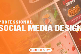design amazing social media posts graphics for facebook inst