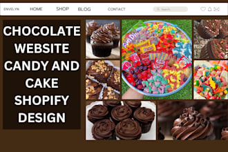 design chocolate website candy and cake shopify store
