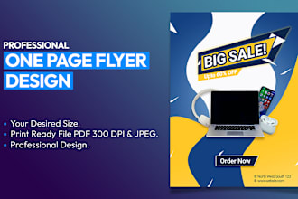 design a one page professional business flyer