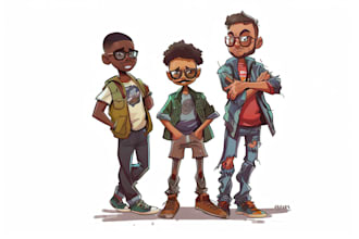 create comic cartoon character