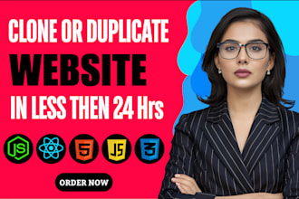 copy clone website or landing page using HTML, CSS, js, bootstrap and react js
